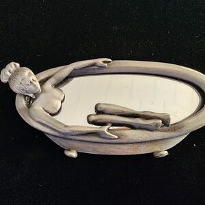 AJC Pewter Tone Woman In Bath Brooch